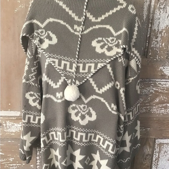 Magic made in Italy wool cardigan sweater coat size small unique tasseled - Picture 5 of 10